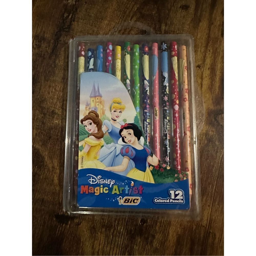 Vintage Disney Princess BIC Magic Art Colored Pencils Set